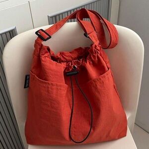 Orange Bucket Crossbody Bag